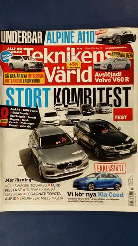Teknikens Värld 14 2018: Ford Fiesta ST, Alpine A110, Mitsubishi Outlander PHEV