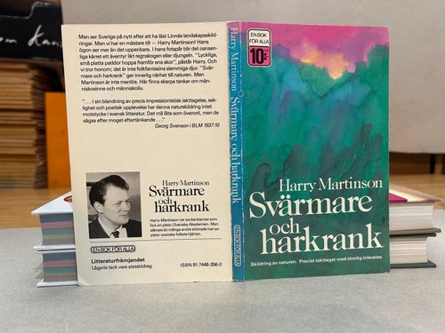 Svärmare och harkrank av Harry Martinson, bok, Very good plus