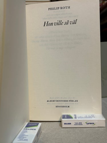 Hon Ville Så Väl av Philip Roth. bok, Very Good plus