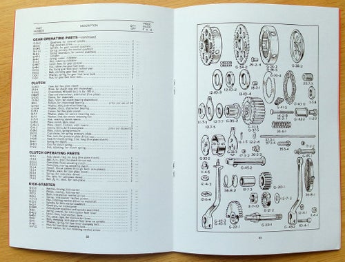 Reservdelskatalog Matchless G9 Super Clubman 1955