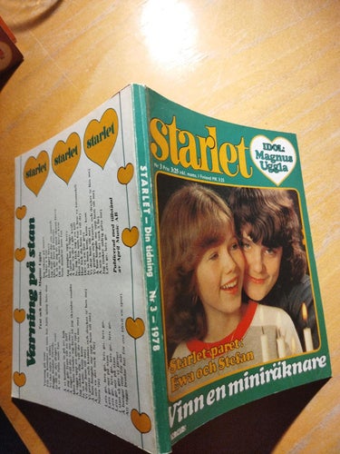 Starlet 1978 nr 3 Starlet paret Ewa Stefan, Magnus Uggla Ann Christine Bärns VG+