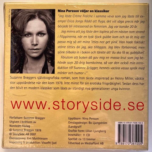CRÈME FRAICHE. SUZANNE BRØGGER. LJUDBOK 11 CD. NINA PERSSON. INPLASTAD