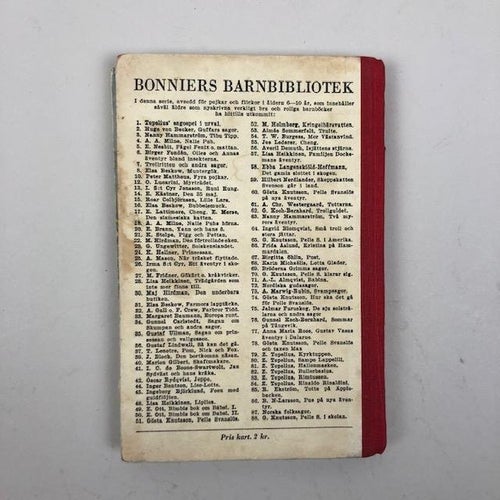 Bok, Pelle Svanslös I Amerika , Bonniersförlag 1947 Gösta Knutsson