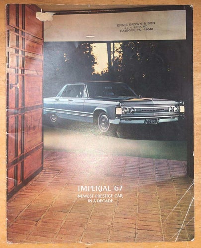 Försäljningsbroschyr 1967 Chrysler Imperial