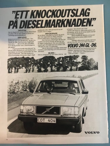 Volvo 244 GL-D6 1980 Annons