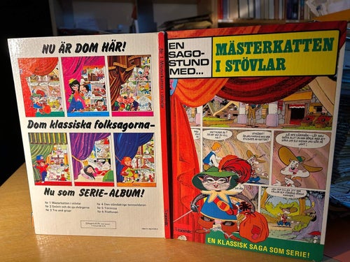 En sagostund med Mästerkatten i stövlar 1972 nr 1, bok, Fine
