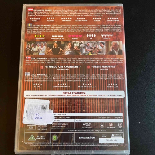 SONG FOR MARION. KOMEDI / DRAMA -12. INPLASTAD DVD