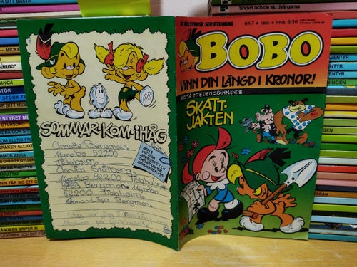 Bobo 1985 nr 7 Åsa Bohlin Anna Hellqvist Lenita Olofsson Hjamar Östman Lisa Ades