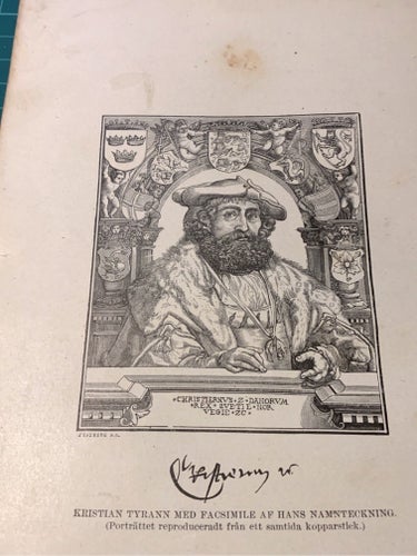 Träsnitt ”Kristian Tyrann” ur bok från 1901