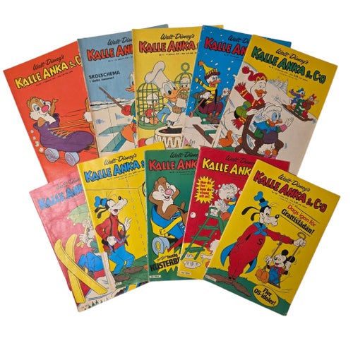 Kalle Anka & Co Serietidningar - 20 st 1966-1978