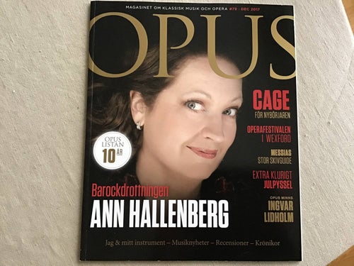 OPUS NR 79 MUSIK OCH OPERA ANN HALLENBERG,OPERAFESTIVAL,INGVAR LIDHOLM
