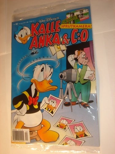 KALLE ANKA & Co I ORIGINAL PLAST leksak 2001 20 SPRUTKAMERA