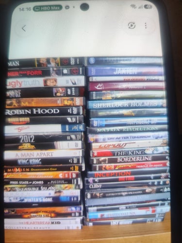Stor samling med DVD-filmer