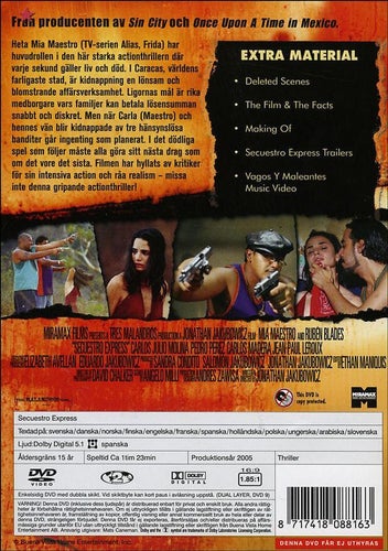 Secuestro express (2005) Jonathan Jakubowicz med Mia Maestro och Ruben Blades.