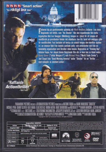 DVD / Shooter / Mark Wahlberg, Rhona Mitra, Danny Glover / Nära Nyskick