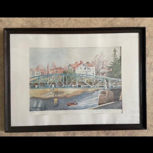 Thor-Ivar Andersson, ”Järnvägsbron, Sunne. Signerad i trycket 391/500.