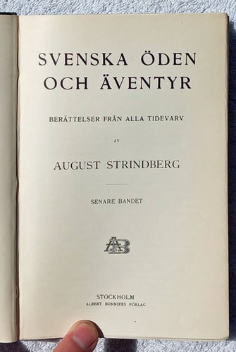 August Strindberg: Svenska öden och äventyr, 2 (1913)