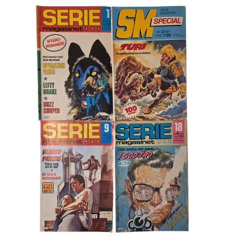 Seriemagasinet Serietidningar - 12 st 1981-1986