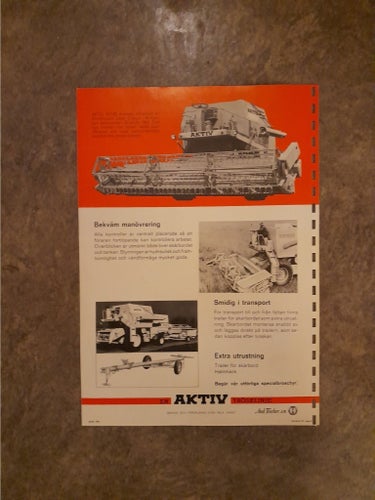 Broschyr AKTIV Skördetröska M140 Armada