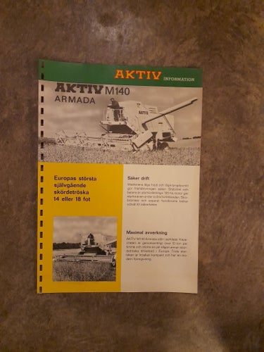 Broschyr AKTIV Skördetröska M140 Armada