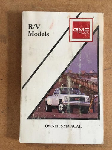 1990 GMC R/V Models Owner's Manual