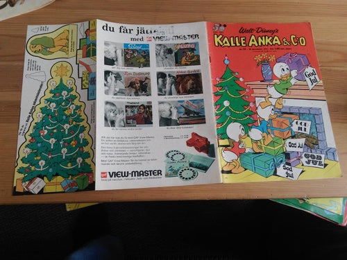 Walt Disneys Kalle Anka 1973 nr 51. samlarbild Julgranen på fliken. Very Good+