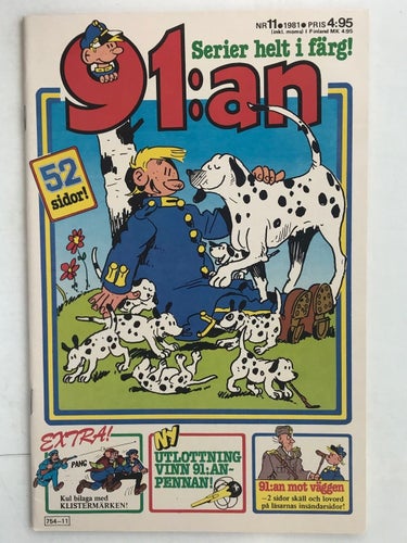 91:an - 1981: 11 VF med klistermärken