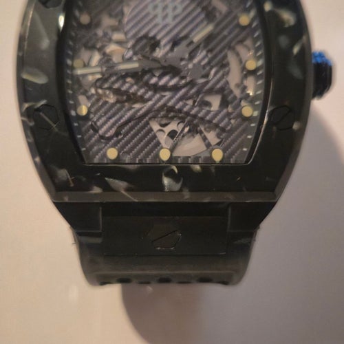 Philipp Plein Klocka med Svart Urtavla och Gummiarmband