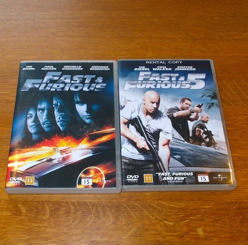 Fast & Furious (2009) + Fast & Furious 5 (2011) - DVD - SVENSK TEXT - 2 FILMER