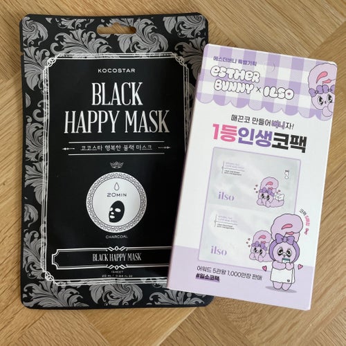 Korean skincare: Kocostar Black Happy Mask & Ilso Natural Mild Clear Nose Pack