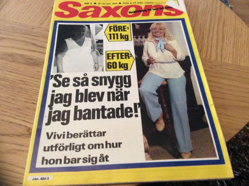 Saxsons Nr 3 1979 Wiwi Anne Malmö,,Kennedy,Jackie,Uri Geller,Winchester San José