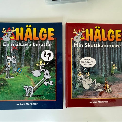 HÄLGE: En måltavla berättar, Min Skottkammare Båda inbundna och på 50 sidor.