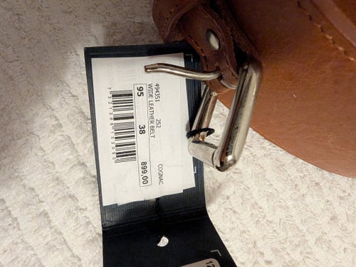 Nytt Gant bälte/skärp wide leather belt i färgen cognac och i storlek 95