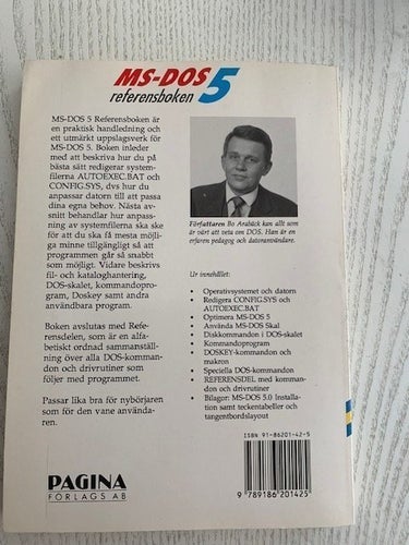 MS-DOS 5 referensboken av Bo Arabäck, 1991