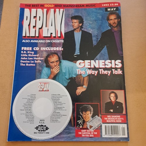 Replay Magazine Maj 1993 med Genesis och gratis CD