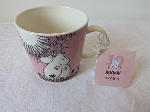 Ny Mumin mugg - Love - Kärlek med stämpel 30 år - Arabia 30-årsjubileum