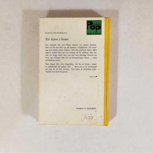 Ny bok Hans Peterson Ett lejon i huset Oöppnad Vintage