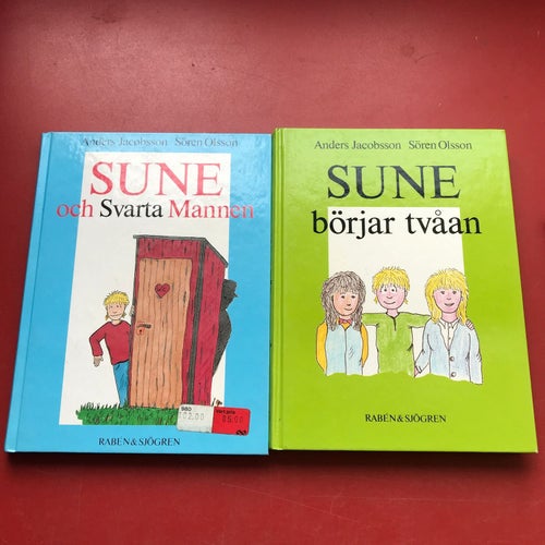 5 böcker med SUNE Sören Olsson och Anders Jacobsson 1991-1998