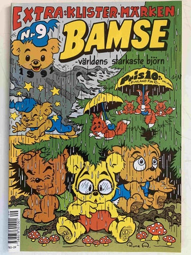 Bamse - 1991:9 Oläst! Med klistermärken och pren.kupong