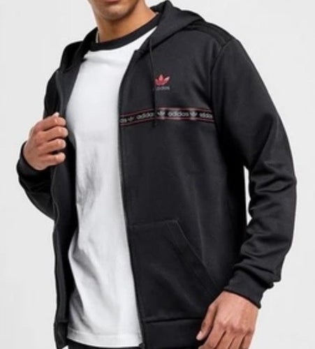 Adidas svart huvtröja M