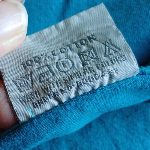 Baz turkosblå t-shirt, storlek XXXL. 100% bomull. 40 gradig tvätt.