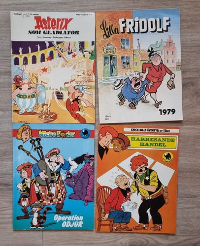 Seriealbum: Asterix som gladiator, Lilla Fridolf 1979, Nicke Roder, Chick Bills