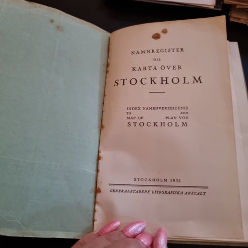 Karta över Stockholm, Generalstabens Litografiska Anstalt, 1951