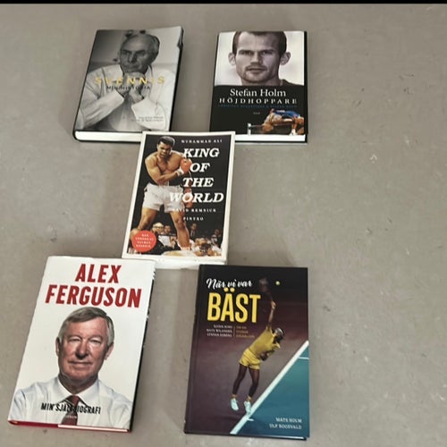 Fem Sportbiografier Svennis, Holm, Ali, Sir Alex & Björn Borg