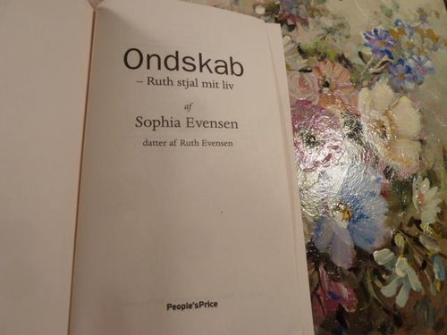 SOPHIA EVENSEN, ONDSKAB, BOK, BOG, 2010