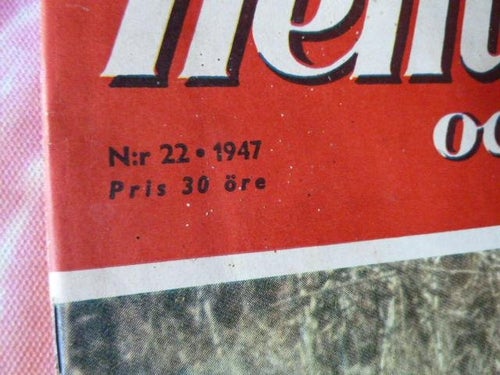 HEMMET OCH FAMILJEN, NR 22-1947, TIDNING