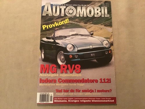 AUTOMOBIL NR 2 1994 MG RV8,ISDERA,TALBOT LAGO,ALFA ZAGATO,DODGE VIPER GTS COUPE