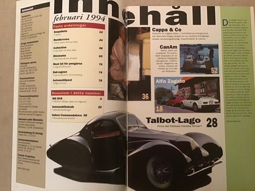 AUTOMOBIL NR 2 1994 MG RV8,ISDERA,TALBOT LAGO,ALFA ZAGATO,DODGE VIPER GTS COUPE