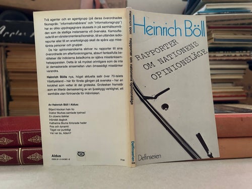 Rapporter om nationens opinionsläge av Heinrich Böll, bok, Very Fine plus