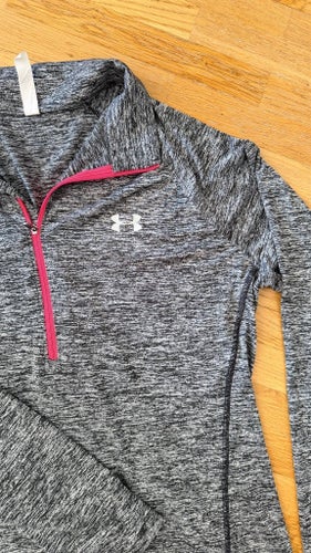 Under Armour Träningströja Grå med Dragkedja Storlek L